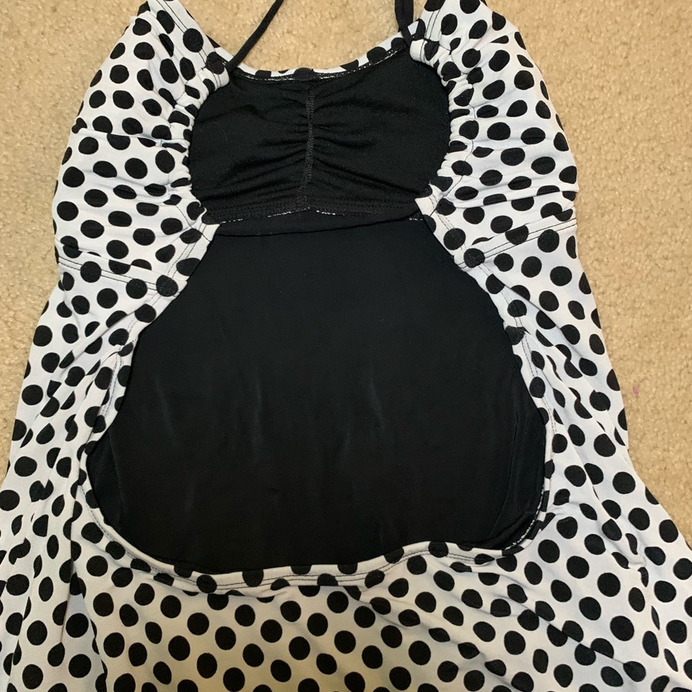 Catalina Suddenly Slim Polka Dot Halter Tankini Swim Top – Size Large (12–14) - Picture 9 of 12